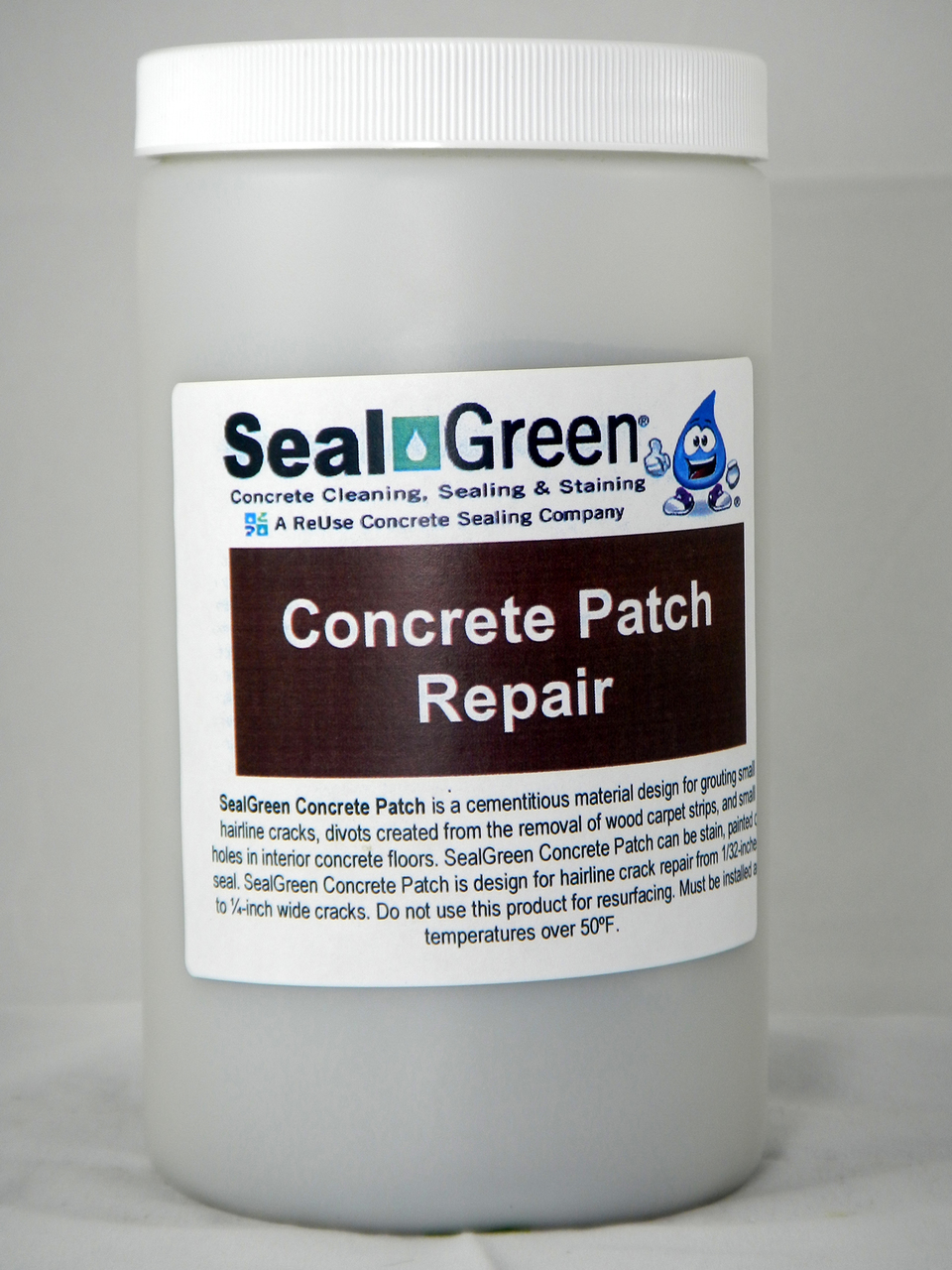 How long does it take SealGreen Concrete Patch to cure before staining?